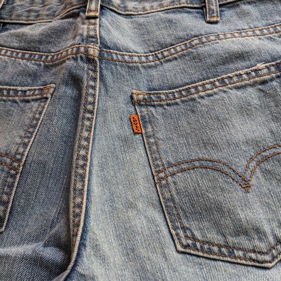 Mid Rise Levi's Flare Orange Tab Jeans - Picture 2 of 7